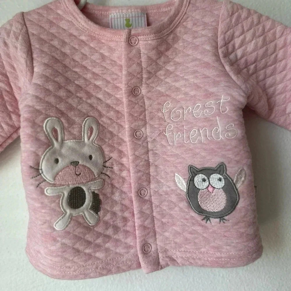 NEWBORN Duck Duck Goose Pink Quilted Sweater - Picture 5 of 11